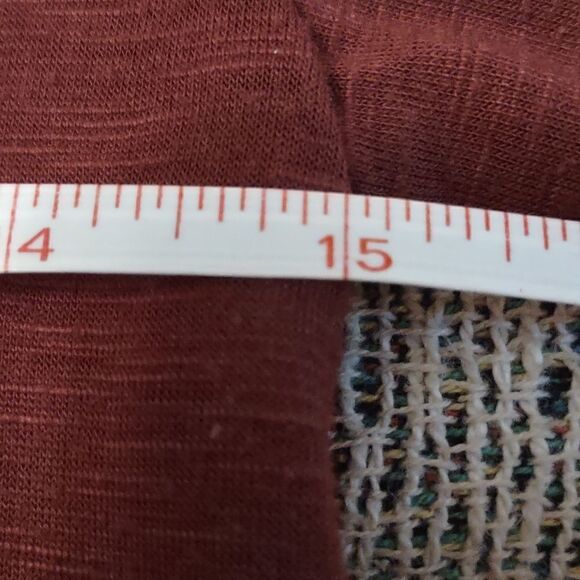 Mudd Women's XXS burnt rust long sleeve pullover shirt lace up sides accent - Picture 6 of 7